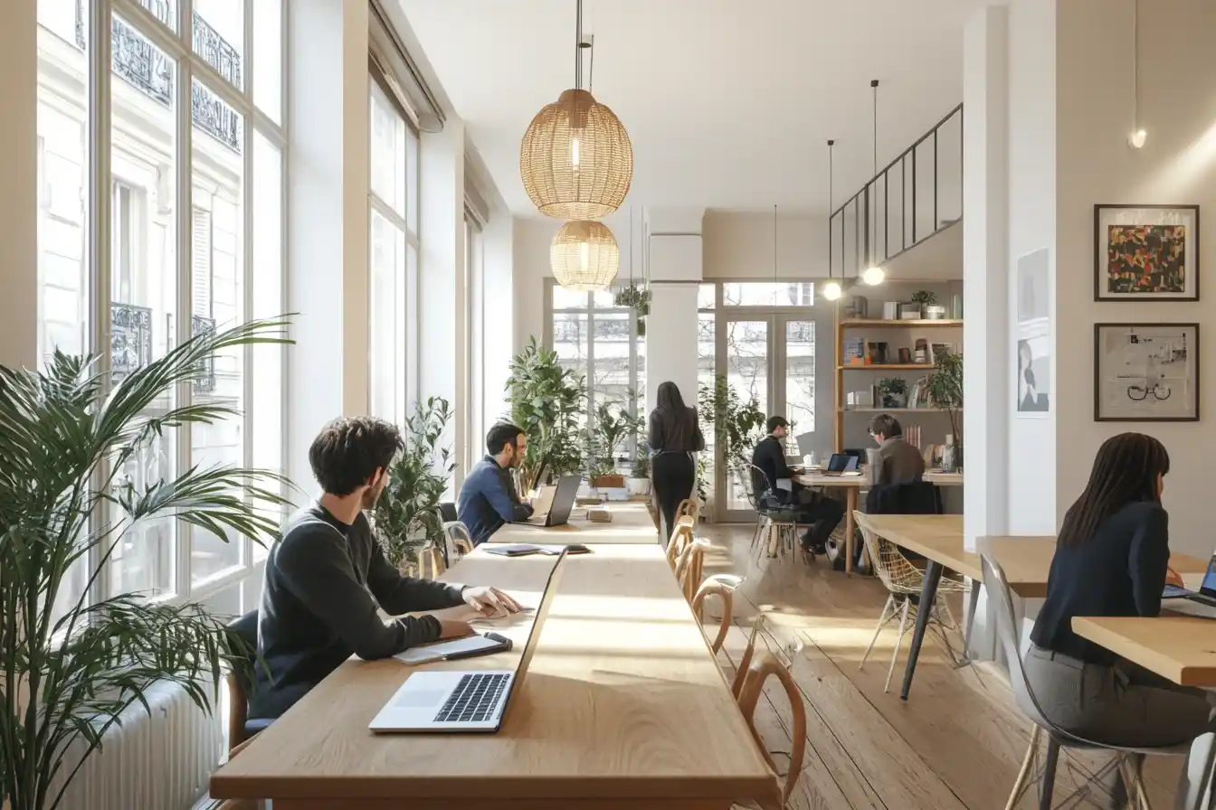 Plan Flex Morning en The LED Coworking con acceso en las mañanas a espacios compartidos con luz natural y ambiente sereno.